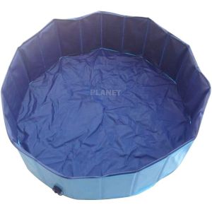 Blue 0.3cm Pvc Large Foldable Pet Wash Tub For Dog Cat Swimming