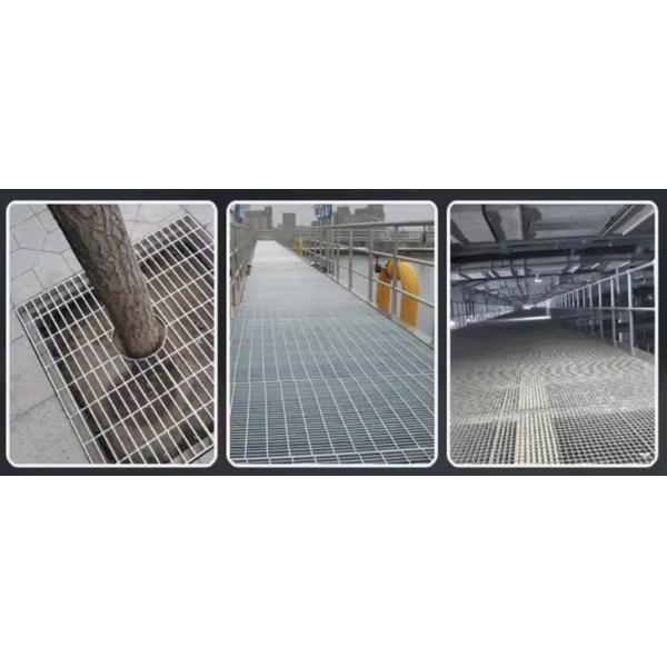 Durable Steel Walkway Steel Grating / Metal Grid Walkway Customized Car Park Drainage