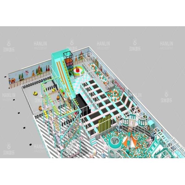 Buy Trampoline Playground Equipment Durable Indoor Jumping Place Half Pipe at wholesale prices