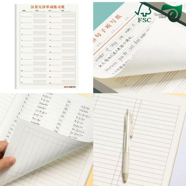 40g 100g Good Printing Uncoated Woodfree Adhesive Paper 18mm Width Cardboard