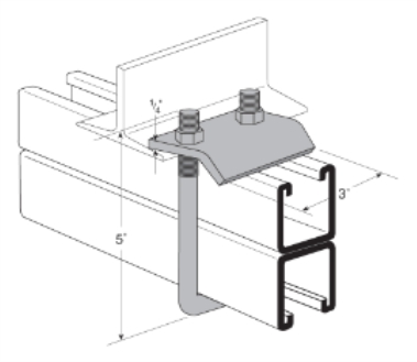 Steel U Bolt Conduit Strut Clamps Right Angle For Channel ES-201