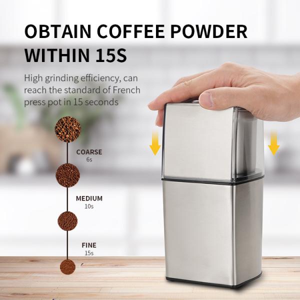 Buy Silver Espresso Rechargeable Coffee Grinder Wet And Dry Portable at wholesale prices