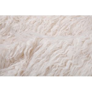 China Ivory Mongolian Faux Fur Fabric Acrylic 150cm Fleece on sale