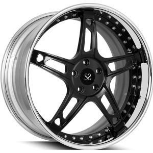 Polished Lip Gloss Black Disc BMW Forged Wheels Alloy Rims 2PC For 21X11.5 And