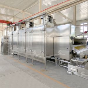 Continuous Nuts Roasting Machine 500kg/h With Adjustable Conveying Speed