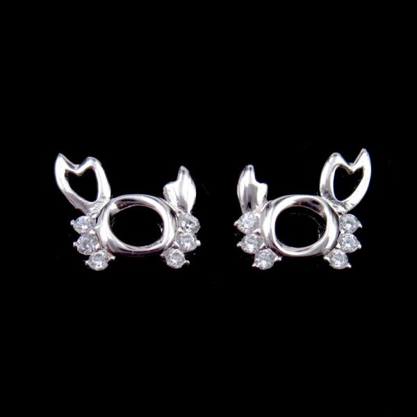 Buy 925 Silver Fashion Jewelry 925 Pure Silver Jewelry Crab Shaped Stud Earrings at wholesale prices