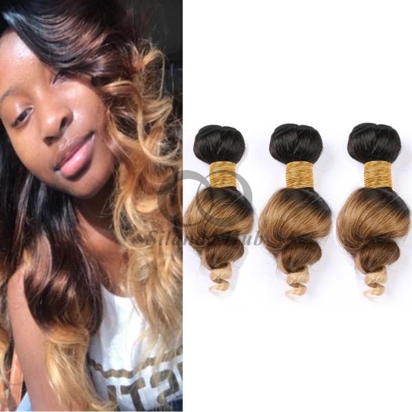 #T1B/4/27 Loose Wave Remy Human Hair Bundles Sew In Weave Bundles Brazilian Bundle Deals