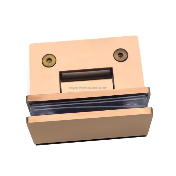 Customizable Stainless Steel 304 Shower Door Hinge in Rose Gold for 45KG Door Weight