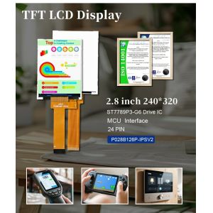 Polcd 2.8 Inch TFT 240*320 Resolution ST7789P3-G6 Ic MCU Interface IPS LCD