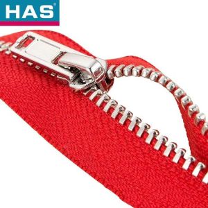 Custom Brass Metal Zipper Open End Shining Nickel Zipper For Customers' Color