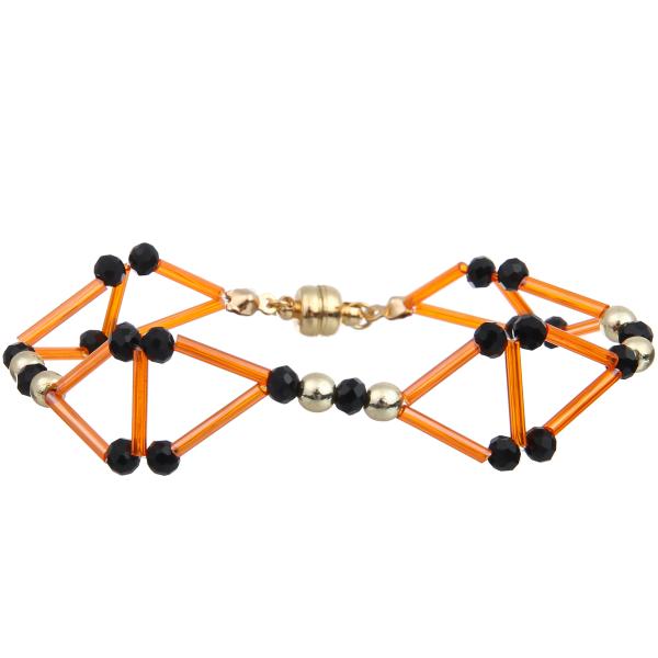 Buy 3D Triangle Statement Handmade Beads Bracelets (Orange/Green/Blue) at wholesale prices