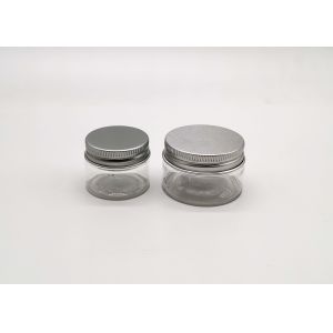 20g Clear PET Cosmetic Cream Jar With Screw Aluminum Cap