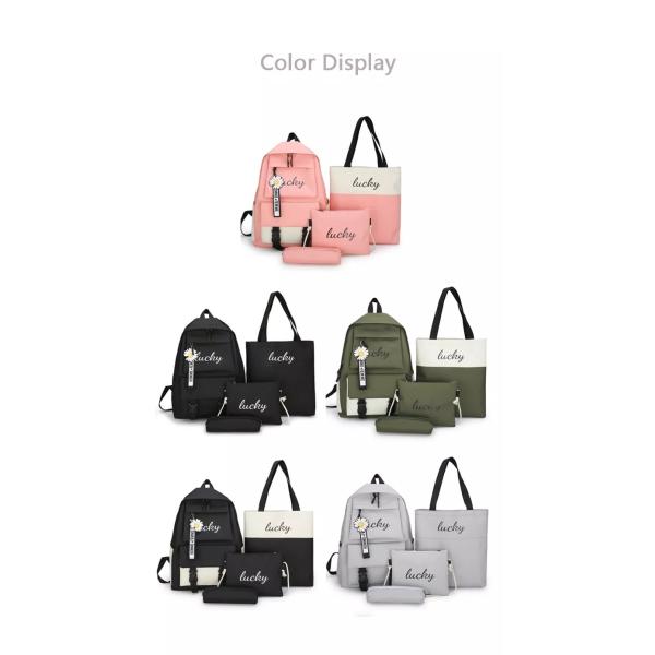 Multifunctional Kids School Bag Set 5 In 1 Waterproof Student Bag 1.37 Inch