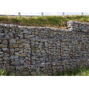 Quality Galfan Coated Reinforced Gabion Mesh For Slope Support And Foundation Pit Support for sale