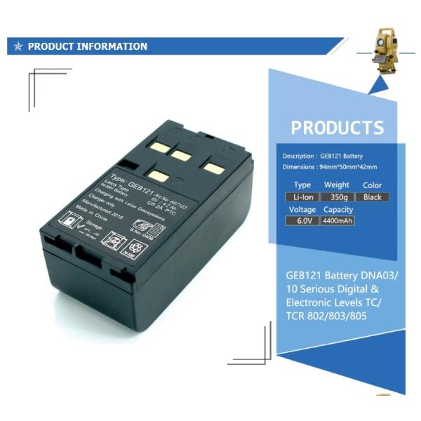 Leica Geb121 NiMH Battery For Leica TCR407 TPS1100 TCR-405 Power TCR802