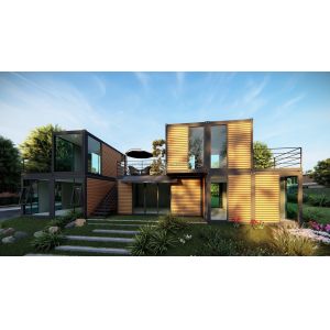 Prefabricated Modular Container Wooden Houses Container Flat Packaging Removable