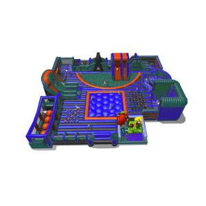 Customized Indoor Inflatable Amusement Park Double Stitching