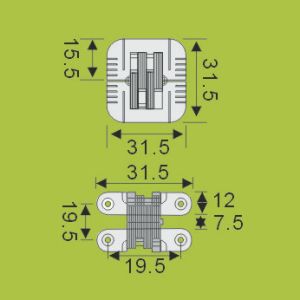 foldable table invisible flap hinge brown Iron and Plastic Hinges