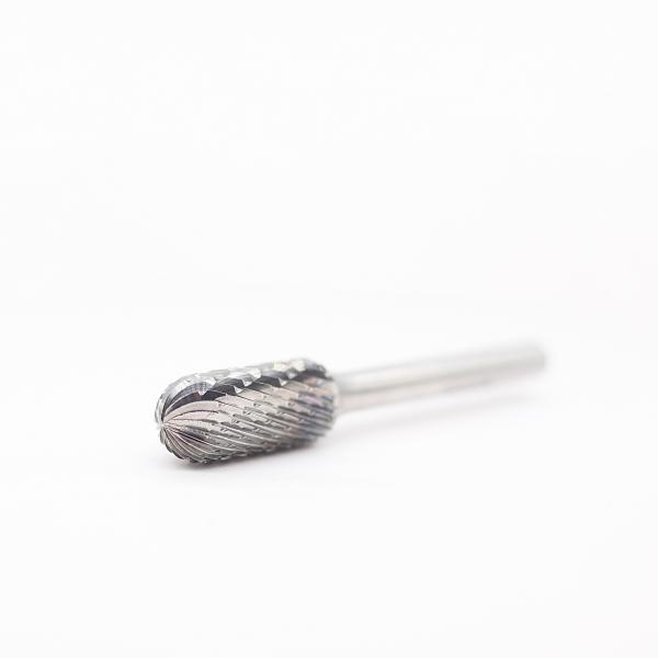 SC-1 carbide Burr 1/4" × 5/8" With 1/4" Shank Dia. Ball Nosed Cylinder Carbide