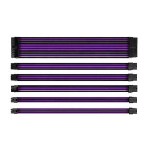 Yellow and Red Single Sleeved 24Pin ATX Power Supply Extension Cable