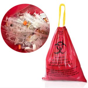 Large Capacity Yellow red hospital clinics infectious plastic disposable medical