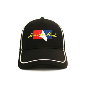 China Flat Embroidery Logo Custom Baseball Caps Cotton Adjustable Constructed Sport Hat on sale