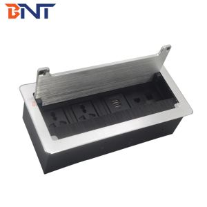 modular design with usb charger interface brushed flip up desk cable grommet