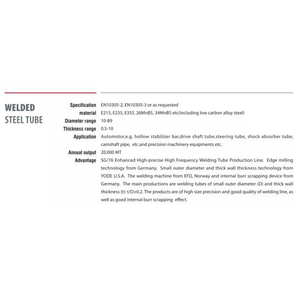 ERW Precision Steel Tubes