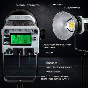 300W Professional Video Lighting Equipment 2700K 7500K Bi-Color 96ra LED