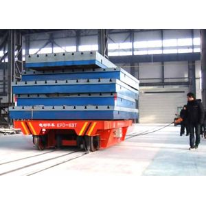 China 63t Industry Material Handling Trolley , Steel Plate Electric Die Cart on sale