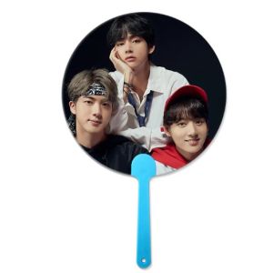 16x17cm Flip 3D Lenticular Handfan For Korea Star Promotional 3D Hand Fan For