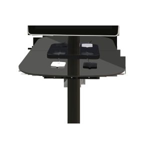 Black Commercial Phone Charging Station Double Sided Advertising Board Display