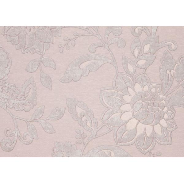 PVC Country Style Wallpaper With Strippable , Bright Floral Wallpaper For Walls