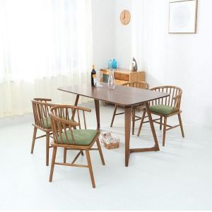 Full solid wood dining chair arm-chair study chair back leisure chair dressing