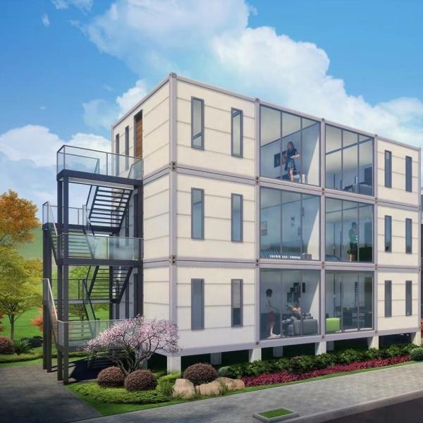 Buy Zontop Modern China Fast Build Durable Prefabricated Container Apartment Office Morden Luxury Prefab Container House at wholesale prices