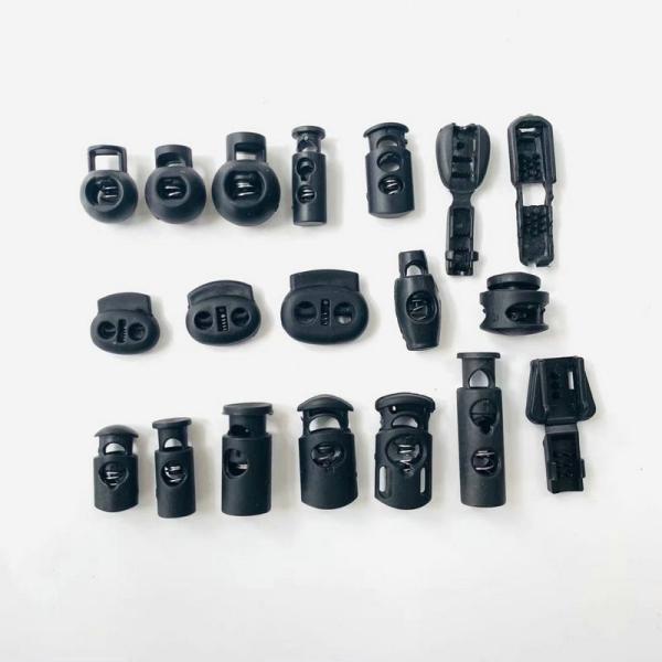 2021new popular fashion design plastic black 6mm elastic cord stopper for clothing