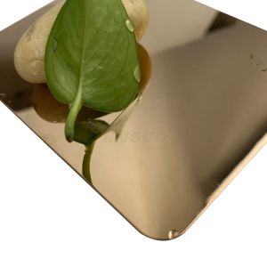 Super Mirror AISI 304 304L Rose Gold Decorative Stainless Steel Sheet Metal