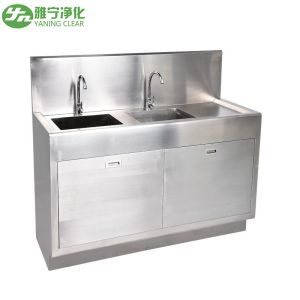 Lab Stainless Steel Double Hand Wash Sink Manual Operation Customized