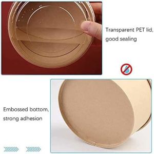 Customized Biodegradable Noodles Salad Fast Food Packaging Disposable Kraft