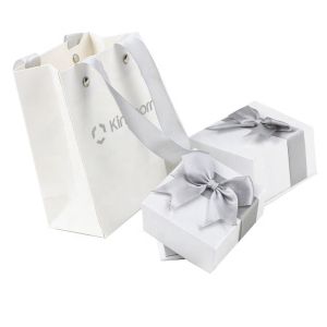 Custom Logo Printed White Paper Cardboard Pendant Necklace Personalized Jewelry