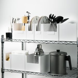 Rectangle Multifunction Plastic Storage Organizer 28x14x15cm