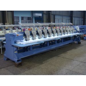 9 Needle 12 Head Embroidery Machine , Commercial Monogramming Machine