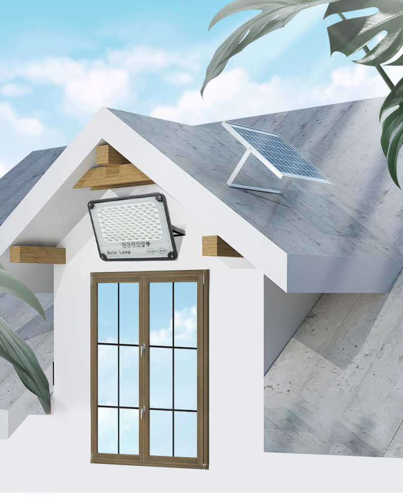 IP65 Smart Solar Flood Light With Auto Light Control Dusk To Dawn For Garden