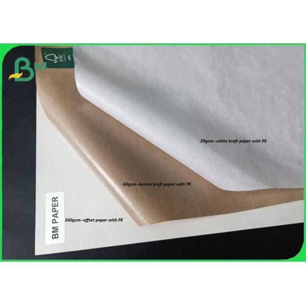 One Side Coated Food Grade 160gsm Plastic Coated Paper For Food Packing