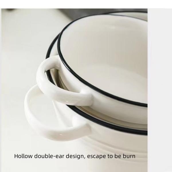 Household Porcelain Ceramic Oven Bowl Nordic Style For Soup Salad Dessert