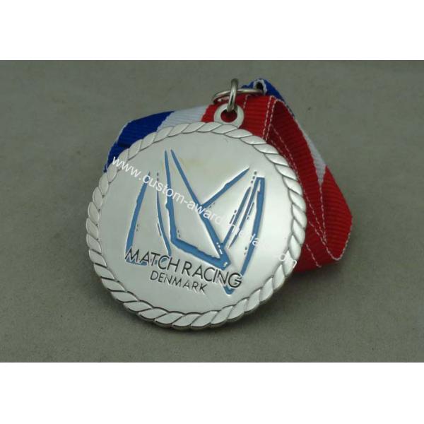 Iron Stamped Die Stamping Awards Ribbon Medals 3.0 mm Thickness Photo Etching