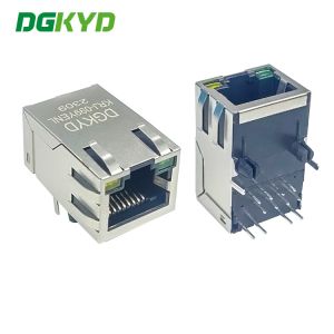 KRJ-099YENL Network Interface Computer RJ45 Connector With Baiyum Board Light