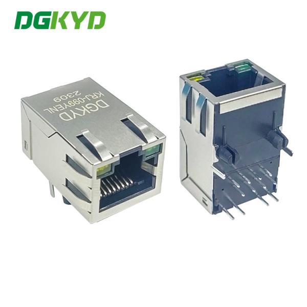 KRJ-099YENL Network Interface Computer RJ45 Connector With Baiyum Board Light