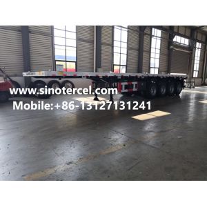 70t Flat Bed Semi Trailer 4 Axles White