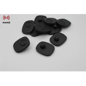 Mini Square Anti Theft Alarm Garment Security Tag With Magnetic Lock 8.2mhz